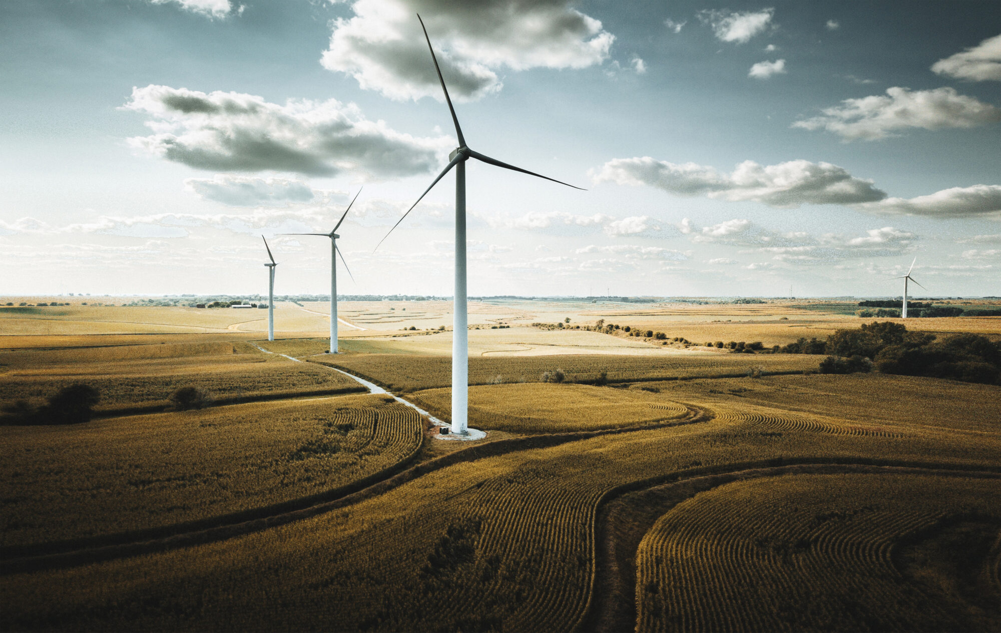 Picture of one of Bluestem's recently completed wind farms.